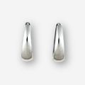 Pair of silver earrings on a white background