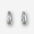 Large size silver hoop earrings on a light grey background