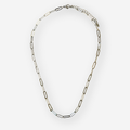 A paperclip-style chain necklace displayed on a clean white background.