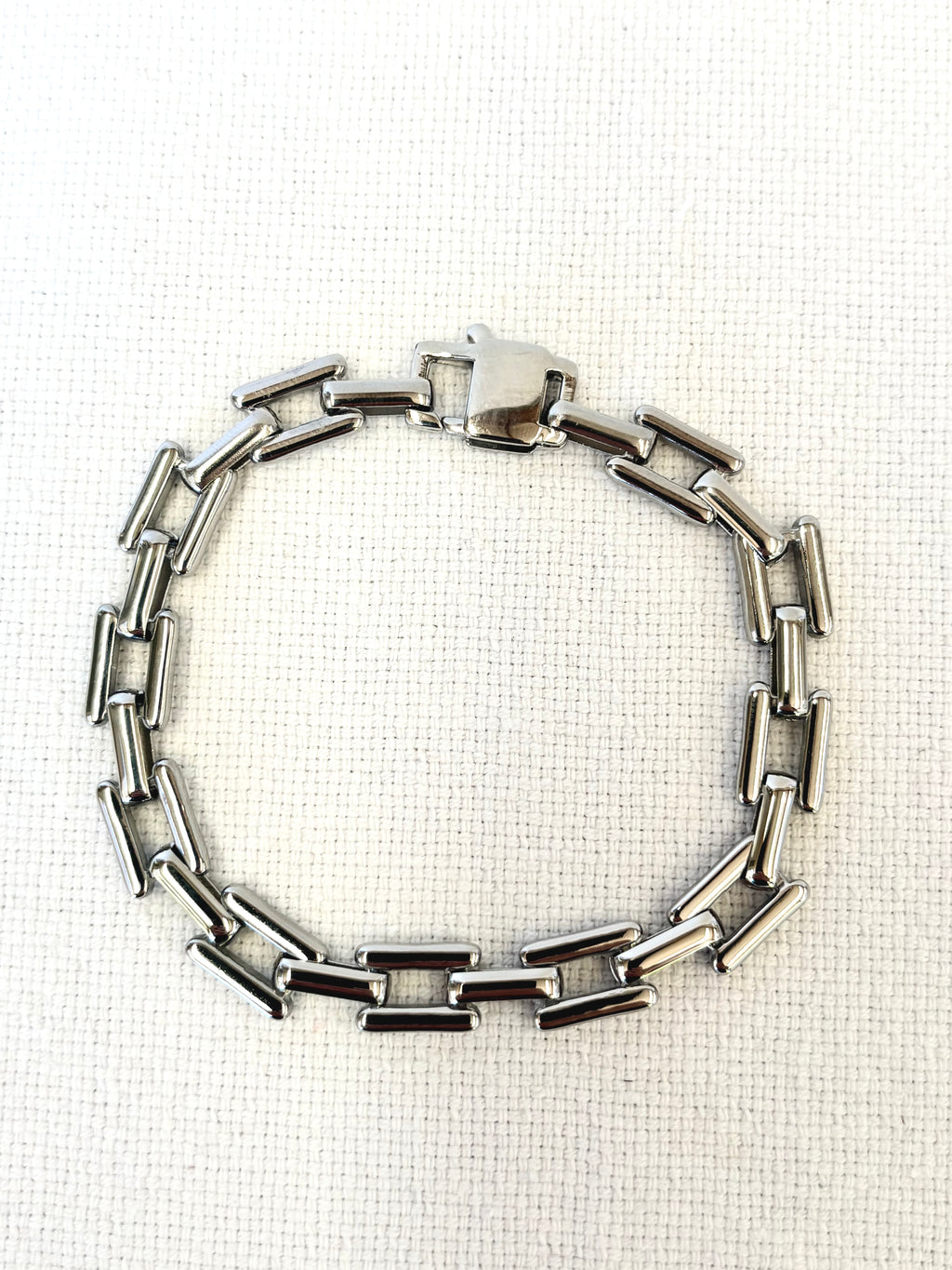 Sloane Silver Bracelet on a neutral background
