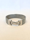 Harper Mesh Silver Bracelet on a neutral background