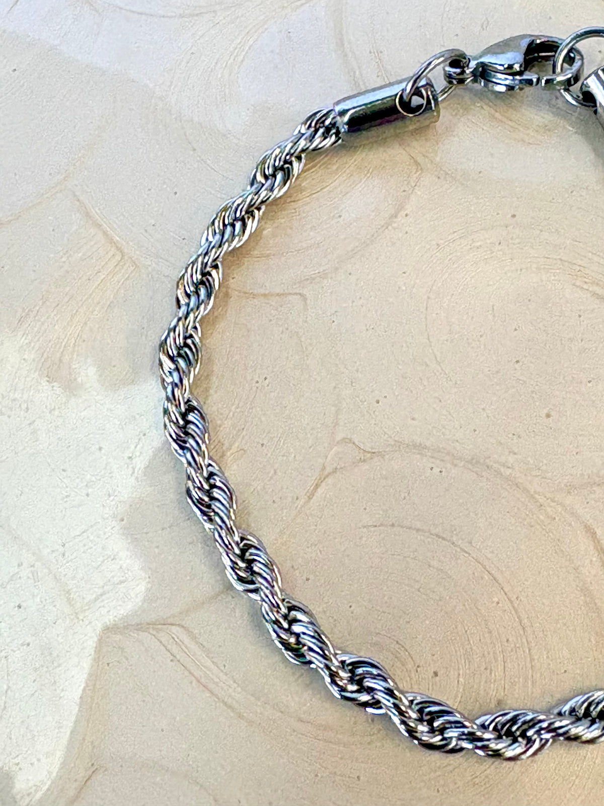 Rope Chain Silver Bracelet Glosse Jewellery