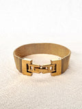 Harper Mesh Gold Bracelet on a neutral background